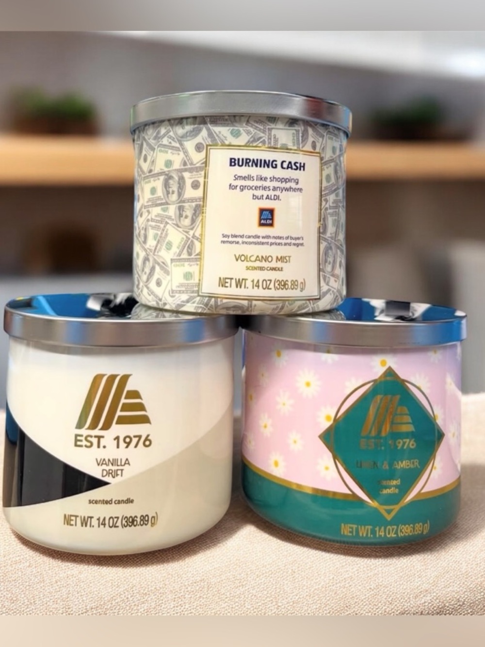 ALDI Gear Limited Edition Candle Set of 3